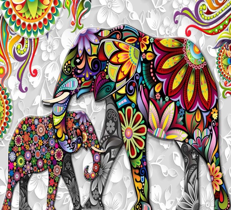 Abstract Elephant Art