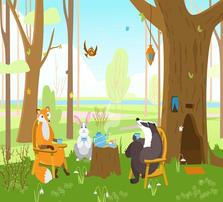 Forest Friends' Tea Time