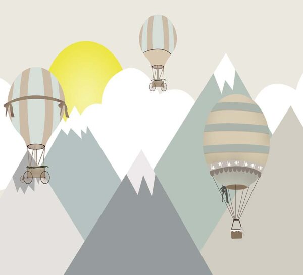 Majestic Mountains and Balloons