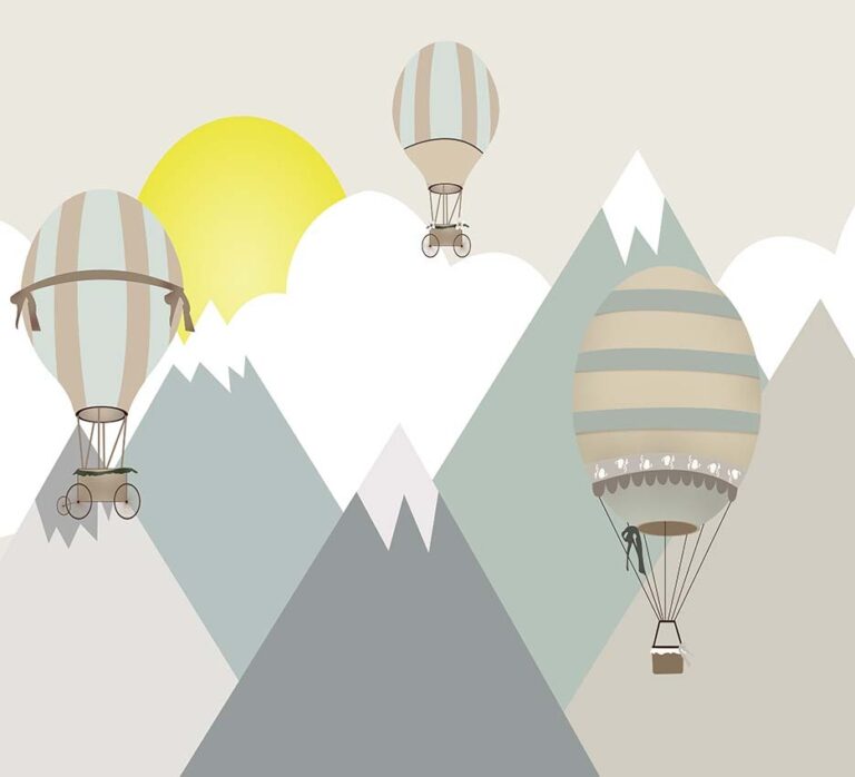 Majestic Mountains and Balloons