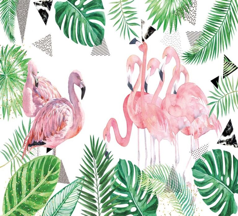 Tropical Flamingo Flock