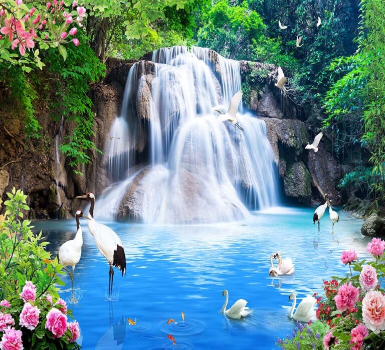 Waterfall Cranes