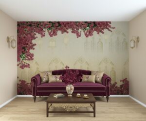 Gothic Windows with Floral Frame