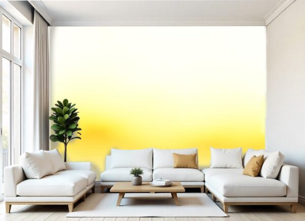 Bright Yellow Gradient Minimalist Wallpaper - Sunny Color Wash Mural