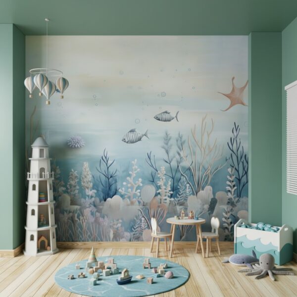 Pastel Ocean Dream - Serene Underwater Wall Mural