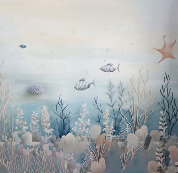 Pastel Ocean Dream - Serene Underwater Wall Mural - Image 2