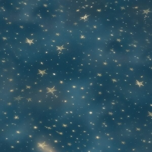 Dark Blue Starry Night Sky Wallpaper - Celestial Nursery or Bedroom - Image 2