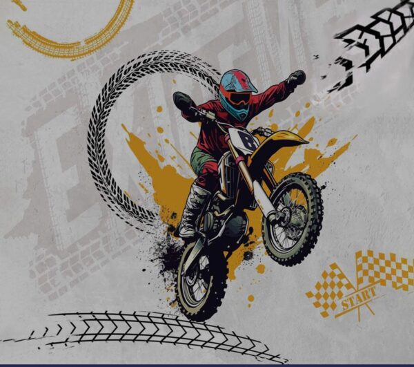 Extreme Motocross Dirt Bike Wallpaper - Action Sports Mural - Image 2