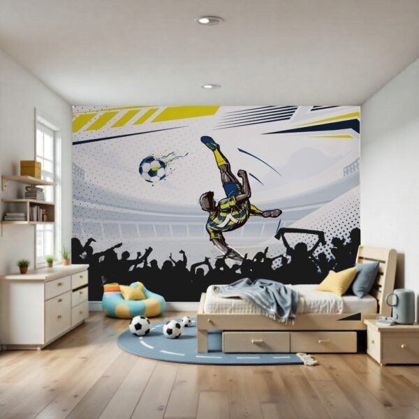 Dynamic Soccer Football Player Wallpaper - Sports Action Mural