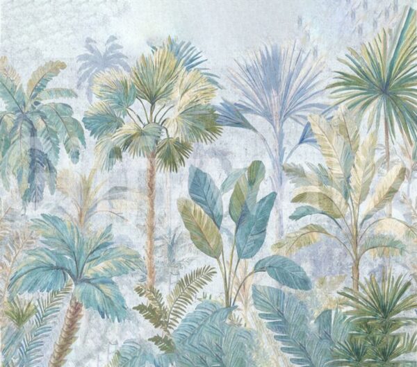 Watercolour Tropical Palm Leaf Mural - Image 2