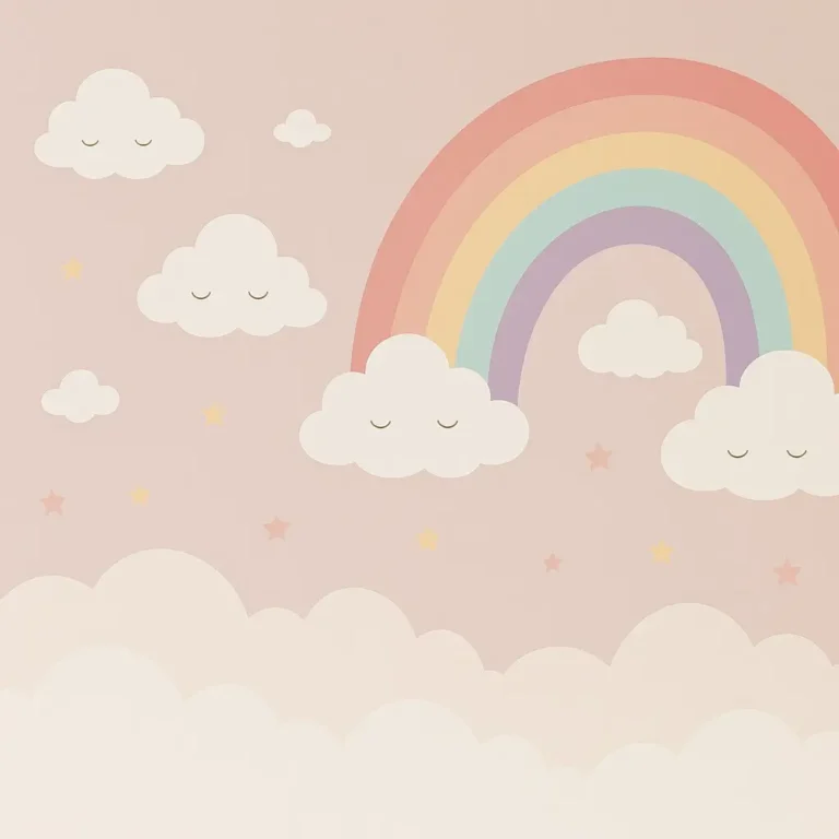 cute pastel rainbow